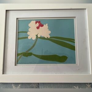 Henry Evan’s Signed Print State Flower Collection, West Virginia Rhododendron.